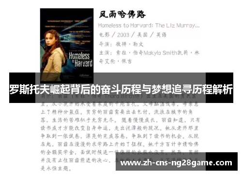 罗斯托夫崛起背后的奋斗历程与梦想追寻历程解析